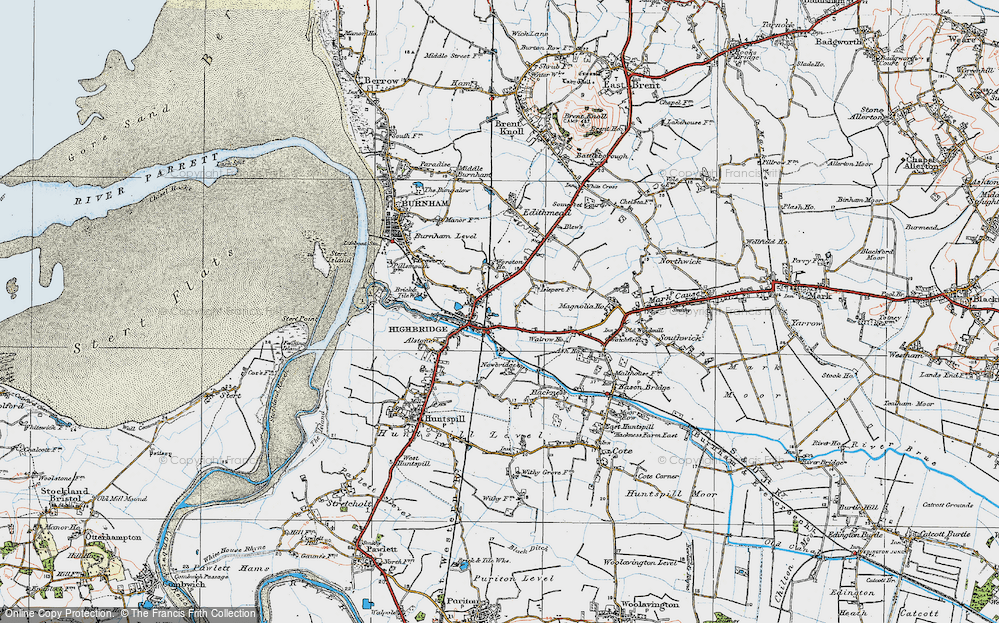 Old Map of Highbridge, 1919 in 1919