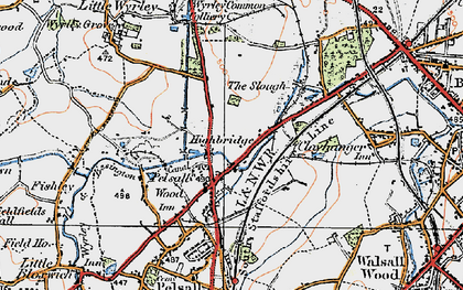 Old map of Highbridge in 1921