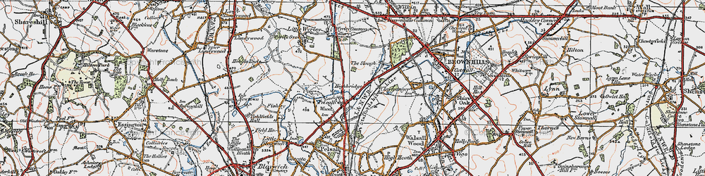 Old map of Highbridge in 1921