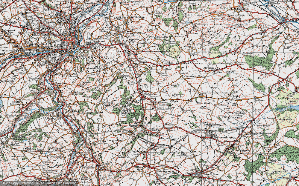 Old Map of Highburton, 1924 in 1924