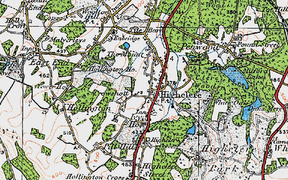 Old map of Highclere in 1919