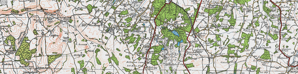 Old map of Highclere in 1919