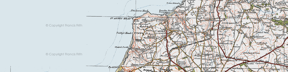Old map of Higher Bal in 1919