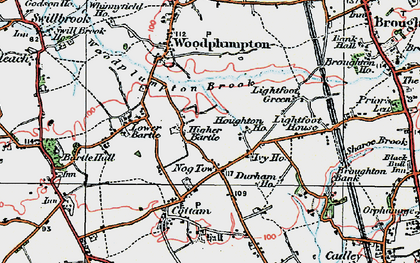 Old map of Higher Bartle in 1924