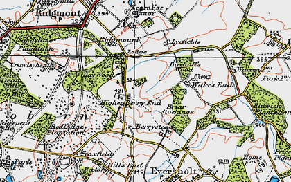 Old map of Higher Berry End in 1919