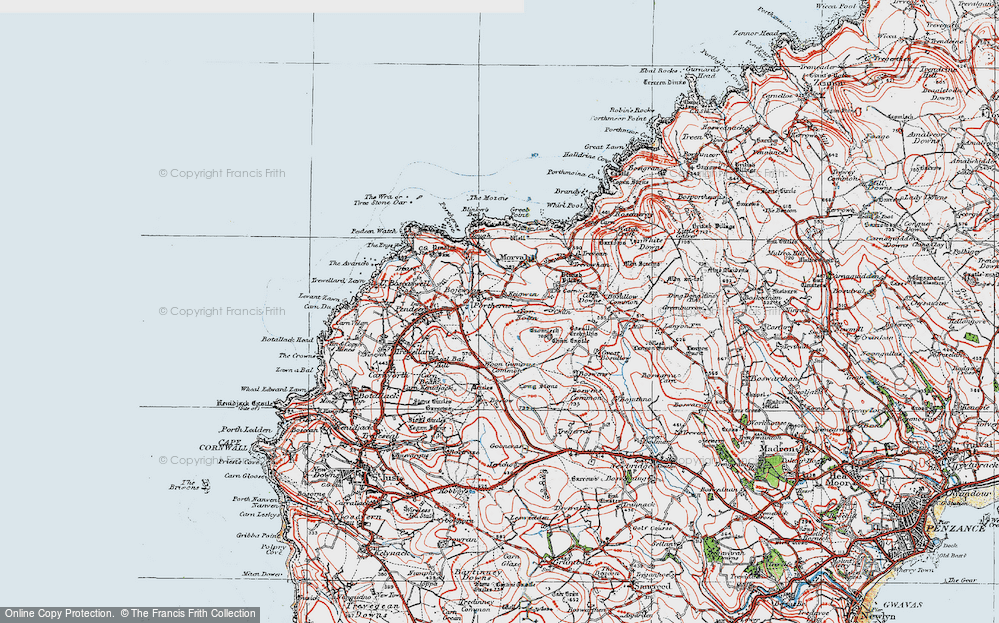 Old Map of Higher Bojewyan, 1919 in 1919
