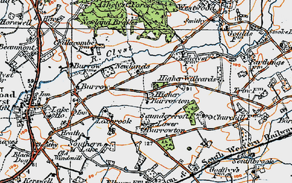 Old map of Higher Burrowtown in 1919