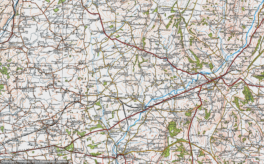 Old Map of Higher Cheriton, 1919 in 1919