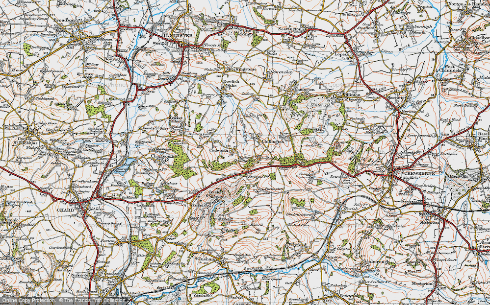 Old Map of Higher Chillington, 1919 in 1919