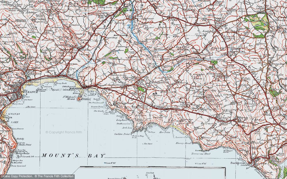 Old Map of Higher Downs, 1919 in 1919