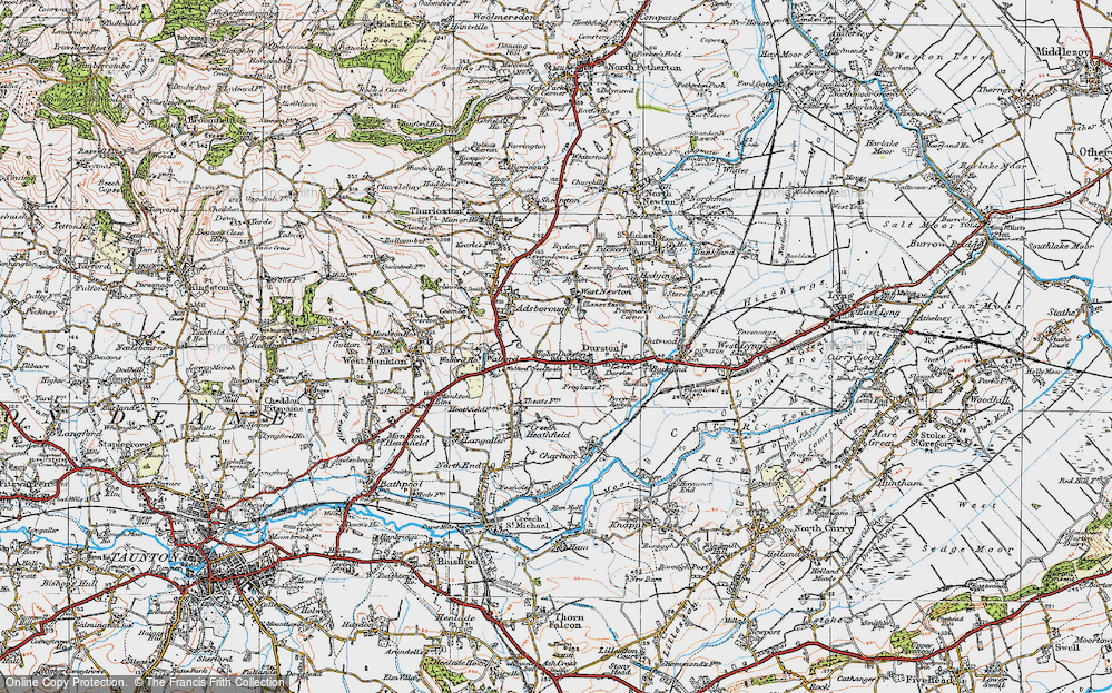Old Map of Higher Durston, 1919 in 1919