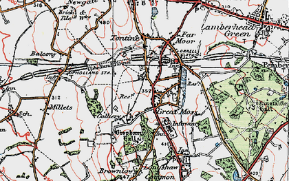 Old map of Upholland Sta in 1924