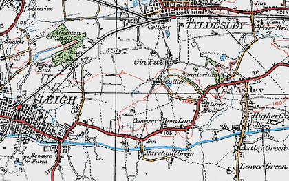 Old map of Higher Folds in 1924