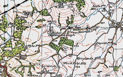 Old map of Birts Hill in 1919