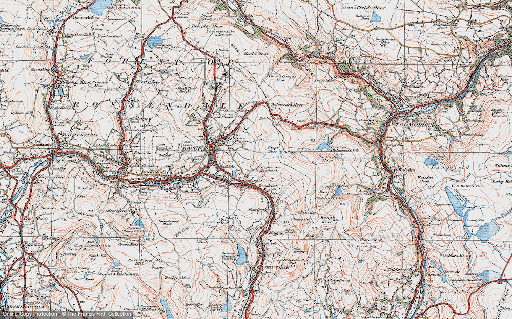 Old Map of Higher Hogshead, 1924 in 1924