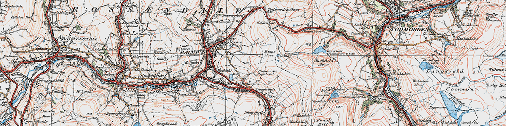 Old map of Higher Hogshead in 1924
