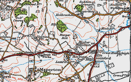 Old map of Higher Holton in 1919
