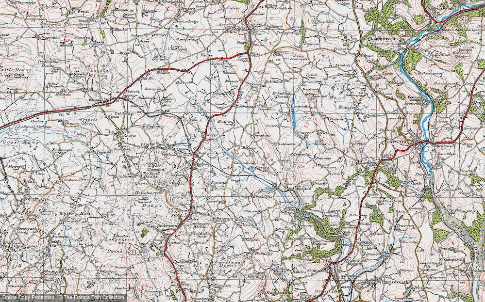 Old Map of Higher Menadew, 1919 in 1919