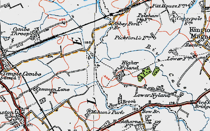 Old map of Abbey Ford Br in 1919