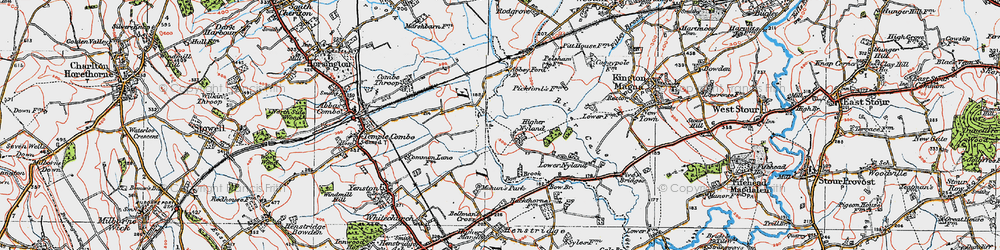 Old map of Abbey Ford Br in 1919