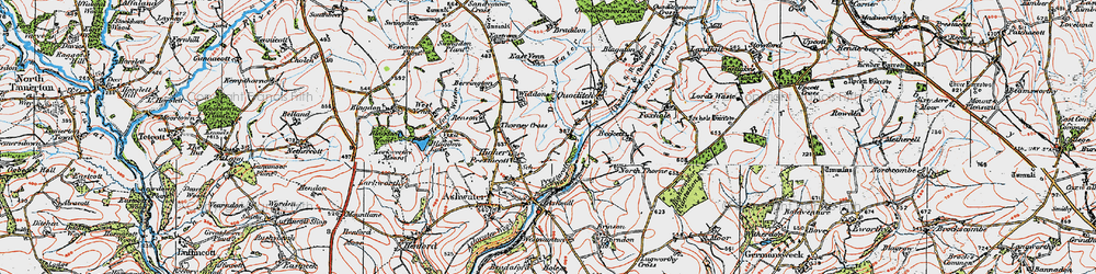 Old map of Berrington in 1919