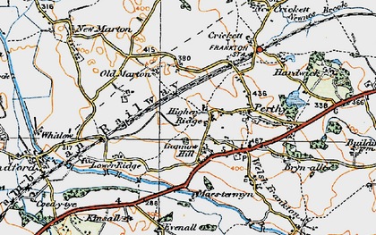 Old map of Higher Ridge in 1921