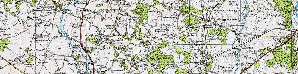 Old map of Higher Row in 1919