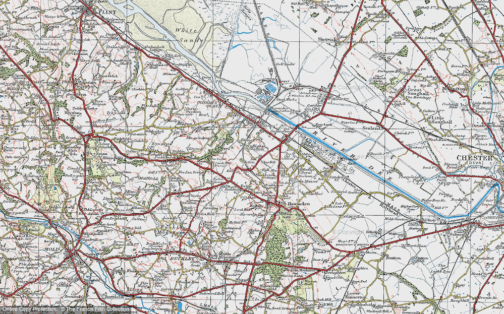 Old Map of Higher Shotton, 1924 in 1924