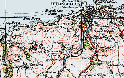 Old map of Higher Slade in 1919