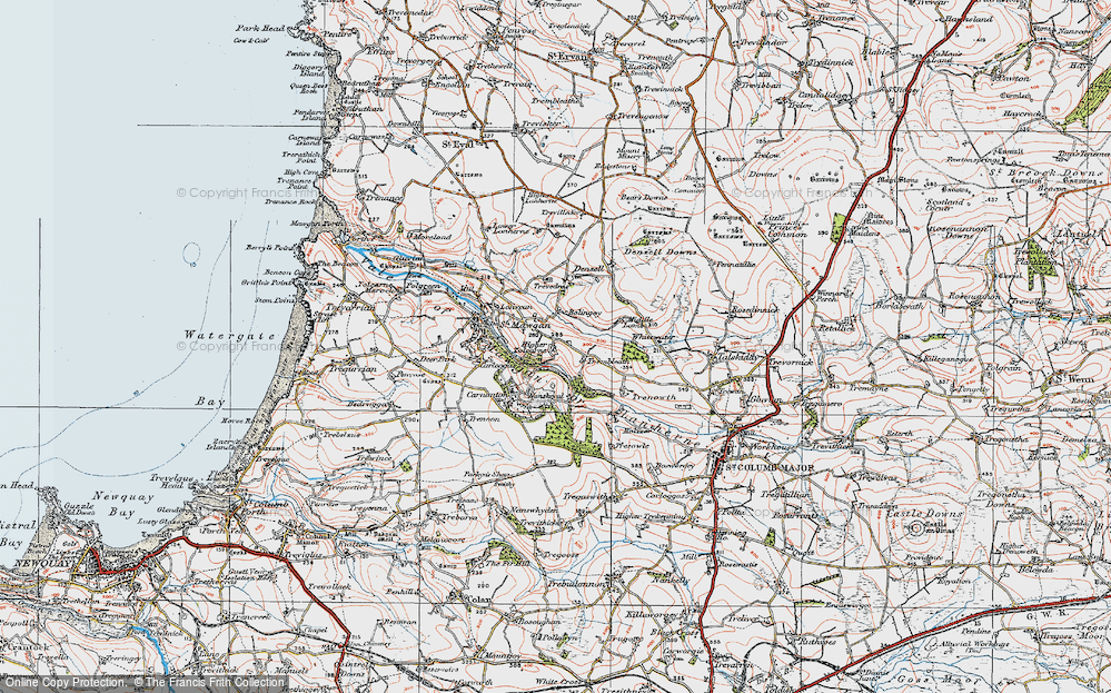 Old Map of Higher Tolcarne, 1919 in 1919