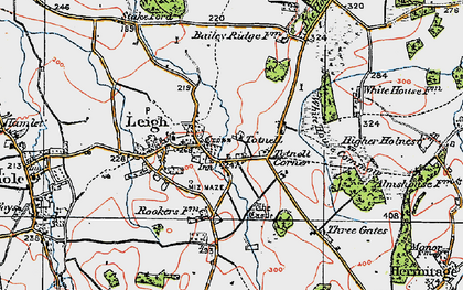 Old map of Higher Totnell in 1919