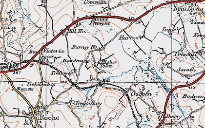 Old map of Bawdens in 1919