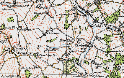 Old map of Higher Vexford in 1919