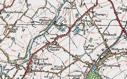 Old map of Higher Wheelton in 1924