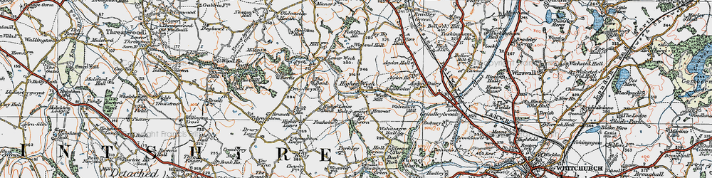 Old map of Sandholes in 1921