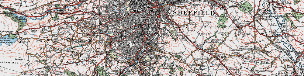 Old map of Highfield in 1923