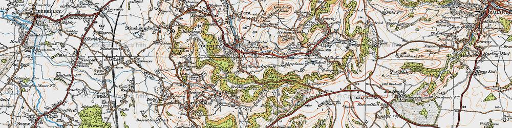 Old map of Highfields in 1919