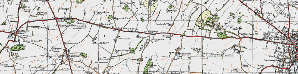 Old map of Highfields in 1920
