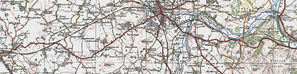 Old map of Highfields in 1921
