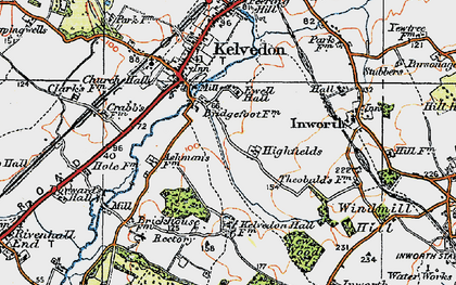 Old map of Highfields in 1921