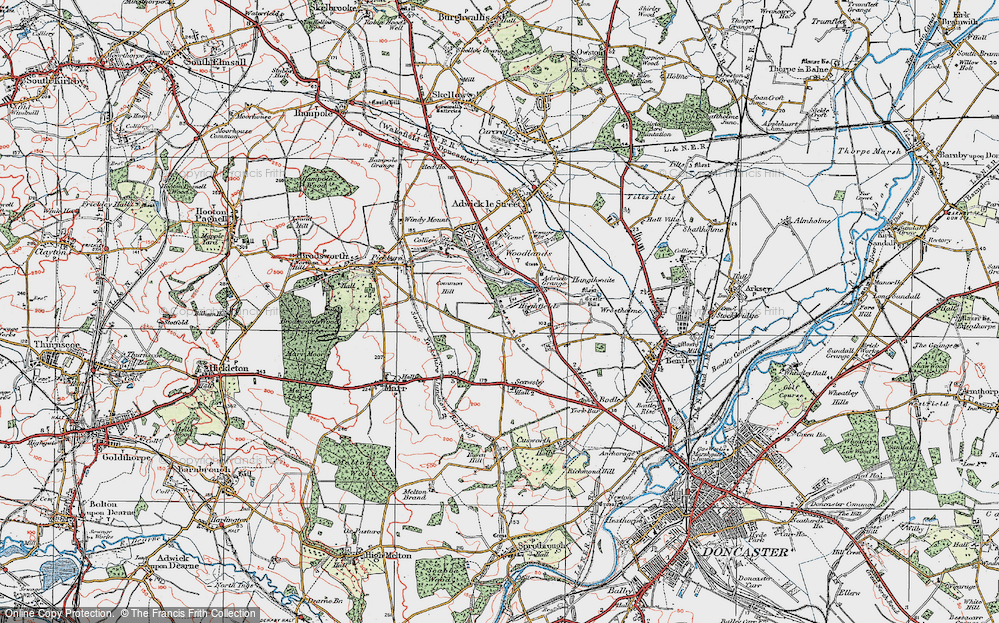 Old Map of Highfields, 1923 in 1923