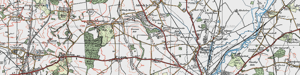 Old map of Highfields in 1923