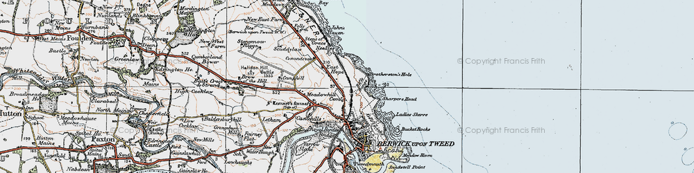 Old map of Bucket Rocks in 1926
