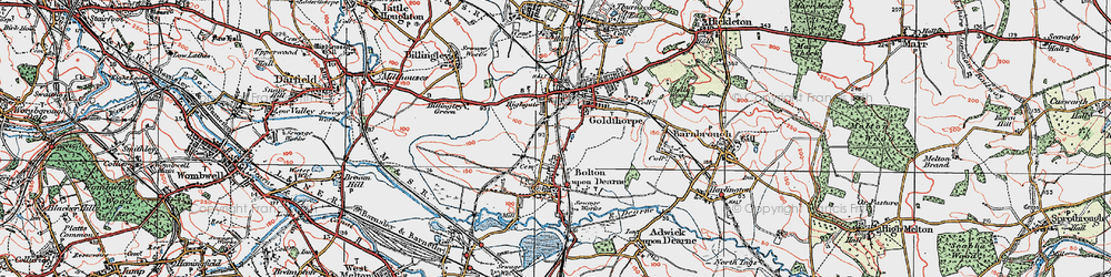 Old map of Highgate in 1924