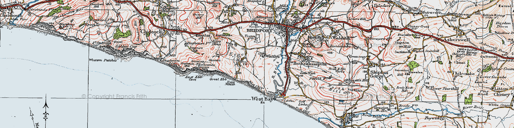 Old map of Highlands in 1919
