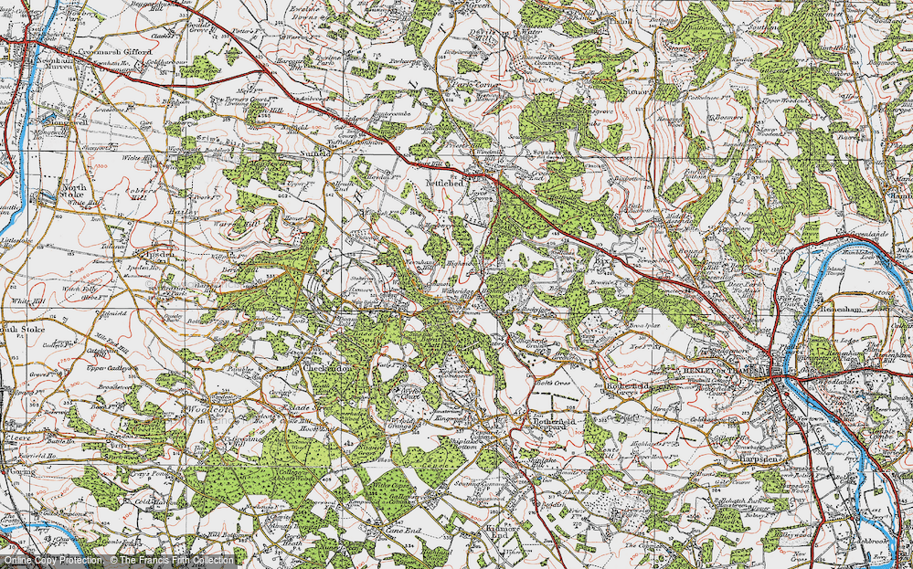 Old Map of Highmoor Cross, 1919 in 1919