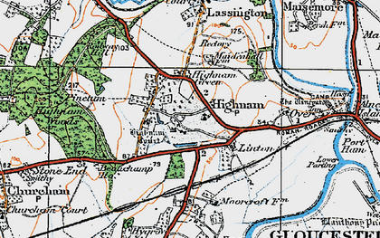 Old map of Highnam in 1919