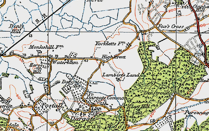 Old map of Highstreet in 1921