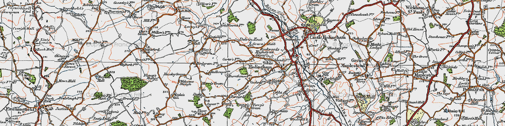 Old map of Highstreet Green in 1921