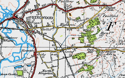 Old map of Hightown in 1919